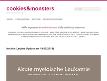 Tablet Screenshot of cookiesandmonsters.com